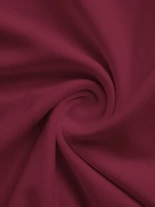 SHEIN EZwear Solid Color Backless Sleeveless Halter Top Back To School - Burgundy - View 3