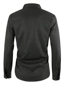 Manfinity Mode 男式前扣长袖有领休闲衬衫