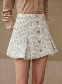 MOTF PREMIUM TWEED-ROCK MIT KNOPFDEKOR