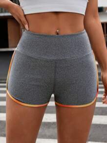 Hanevo Women's High Waist Short Length Leggings With Hem Design Sportwear For Daily Wear - Grey - View 2