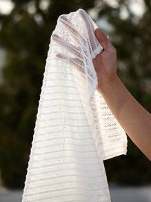 Manfinity RSRT Men Hollow Out Shirt & Drawstring Waist Shorts