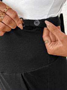 SHEIN Pantaloni harem da maternità taglia comoda con tasche, regolabili in vita - nero - Visualizzare 7