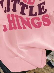 SHEIN Leap Crew Teen Girls Casual Graphic Short-Sleeved T-Shirt Suitable For Summer - Pink - View 5