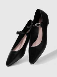 CUCCOO BIZCHIC Women's Adjustable Low Heel Mary Jane Shoes
