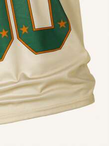 SHEIN 2 Pieces Set: Solid Color Patchwork Short Sleeve T-Shirt And Shorts For Teen Boys - Multicolor - View 3