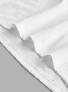 Manfinity Joysei 加大码男士趣味可爱黑猫图案撞色T恤，适合上学或送给朋友