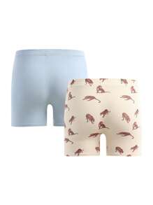 2pcs Set Comfortable Cotton Cartoon Tiger Print Funny Underwear Briefs For Teenagers - Multicolor - View 2