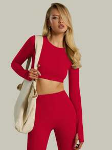 Musera Sport Sculpt Flare Leggings, Padel, Tennis, Pickleball Gym Fitness - Red - View 5