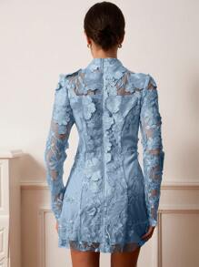 Aveloria Rosie Women's Spring Embroidered Party/Date Night Long Sleeve Dress Elegant FashionableOld Money Style For Spring Fall