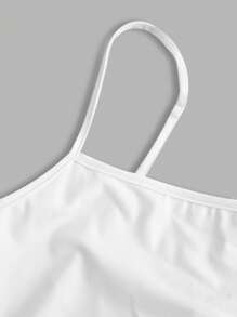 SHEIN EZwear White Knit Women's Camisole With Slip Dress And Cover Up Set - White - View 7