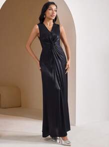 Veilorie Set de halat pentru femei, culoare solidă, cu mânecă lungă și halat cu talie răsucită, stil arab, modest