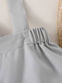 SHEIN Pantaloncini salopette retrò minimalisti di colore unito per ragazzi per l'estate