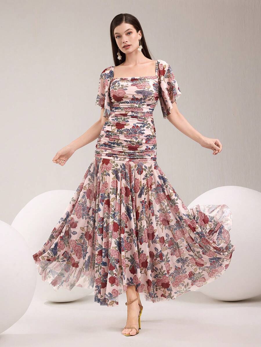 Modelyn 女士简约时尚休闲日常长裙 - 彩色 - 查看 1