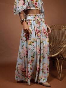 COSMINA 女士优雅度假雪纺印花休闲度假裙，春夏 - 彩色 - 查看 5