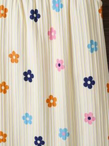 Girls Lovely Holiday Multi-Color Polka Dot Tassel Dress - Multicolor - View 4