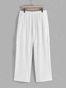 Manfinity VCAY Herren Strick Lässig Täglich Junge Lässige Gerade Bein Hosen