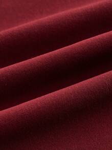 Siren Gaze Elegante top slim da donna con una spalla, a torsione, di colore rosso bordeaux, adatto per il San Valentino