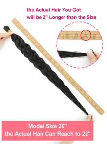 Boho Braids 2pcs Braiding Hair Bulk No Weft Water Wave Crochet Human Hair Natural Black Color Virgin Human Hair Extension Knotless Braids Hair Extensions - Natural Black - View 5