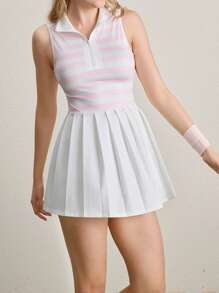 CourtClass Yoga/Sports Knitted Casual Dress, Minimalist & Fashionable For Everyday Wear