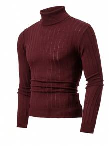 RueChic Men's High Neck Slim Fit Sweater