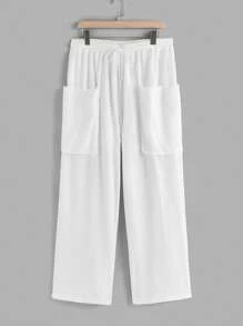 Manfinity VCAY Herren Strick Lässig Täglich Junge Lässige Gerade Bein Hosen