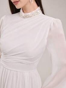 Modelyn Women's Simple Fashion Casual Dress For Daily Wear - White - View 2