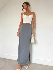 Chiquease Camiseta interior de encaje con parchwork - Blanco - Ver 5