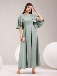 Modelyn Vestido informal y sencillo de estilo árabe de uso diario para mujer