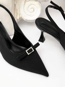 CUCCOO CHICEST Women's Pointed Toe Stiletto High Heels, Elegant & Sexy Slip-On Pumps For Commuting, Dating, Work, Party, Wedding, Retro Style, Spring Casual Wear - Black - View 6