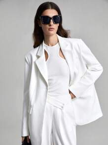 Ontre Top a maglia bianco classico, nuovo per la primavera 2025, top casual a costine, regalo ideale per la Festa di San Valentino