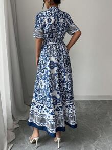 Elenzga Women's Casual Minimalist Short Sleeve Everyday Dress