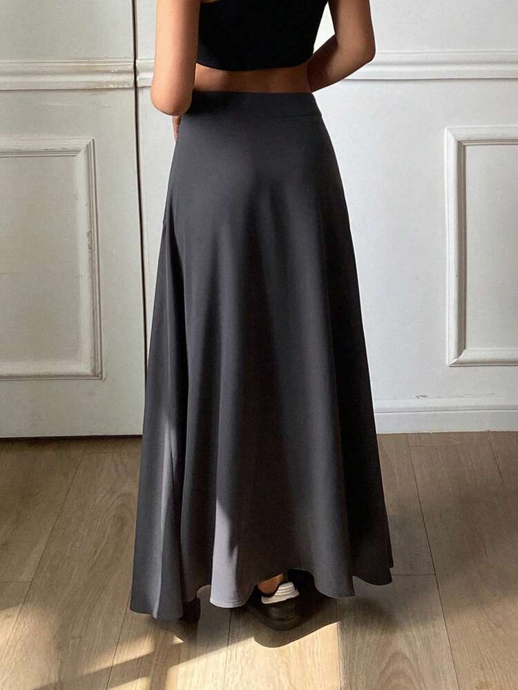 Women's Asymmetrical Hemline Loose Patchwork Skirt, Summer