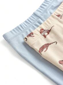 2pcs Set Comfortable Cotton Cartoon Tiger Print Funny Underwear Briefs For Teenagers - Multicolor - View 9