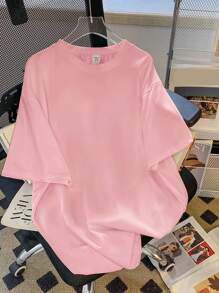 SHEIN Leap Crew Teen Girls Casual Graphic Short-Sleeved T-Shirt Suitable For Summer - Pink - View 2