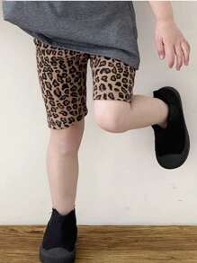 Dazy Kids Tween Girls' Leopard Print Casual Leggings, Minimalist Daily Basic Tights - Brown - View 5