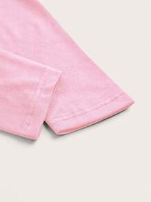 Slaydiva MILANO Women Casual Slogan Graphic Long Sleeve Bodycon Short Dress, Suitable For Spring/Summer,Pastel Dresses For Women Autumn And Winter Chic Dress - Pink - View 4