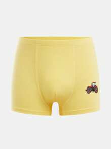 Set de 3 calzoncillos de algodón cómodos de color liso para niños