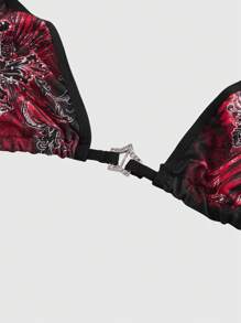 ROMWE Grunge Punk Accesorios metálicos góticos oscuros: Cruz, golondrina, alas, triángulo y copa para lencería y sostén - Negro - Ver 4