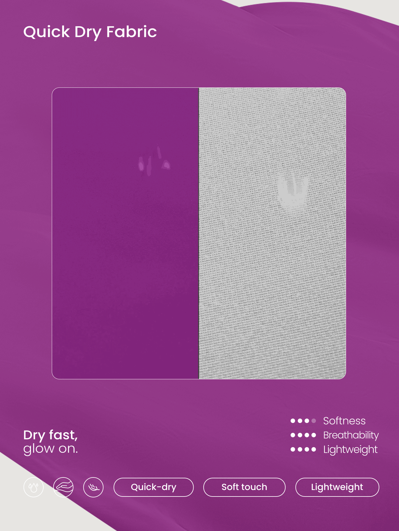 GLOWMODE 网眼训练工字背心夏季背心健身服中等冲击跑步锻炼速干吸湿排汗凉爽感 - 紫色 - 查看 2