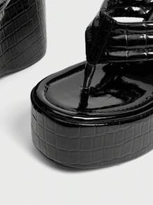 Sugerpunk Giày Sandal Đế Xuồng Đinh Tán Màu Đen Cho Nữ - Màu vàng - Xem 4