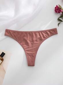 7pcs/Pack Women Seamless Low Waist Comfortable Versatile Thong Panties