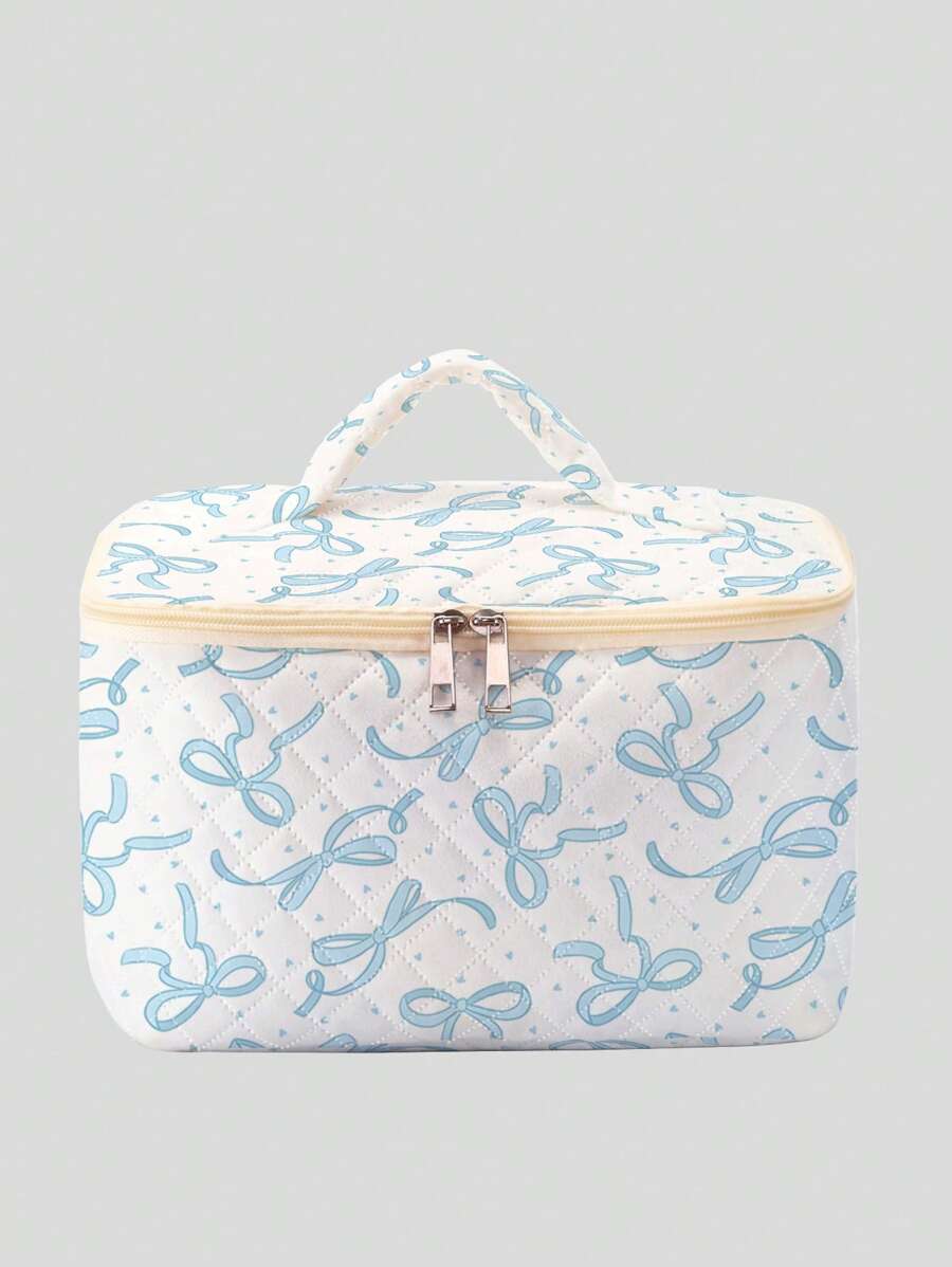 Babi Basques 艺术家蝴蝶结印花双面化妆包，情人节礼物 - 彩色 - 查看 1