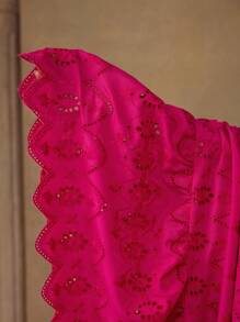 MOTF 荷叶边下摆拉链连衣裙