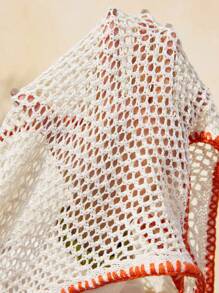 SHEIN Swim Curve Plus Size New Women Versatile Top + Bottom Set, Hollow-Out Sexy Matching Swimsuit Cover-Up Summer Beach Vacation Outfit