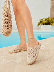 Styleloop Women's Flat Slip-On Shoes, Boho, Retro American, Bohemian, Western Style, Suitable For Vacation, Music Festival, Party - Beige - View 8