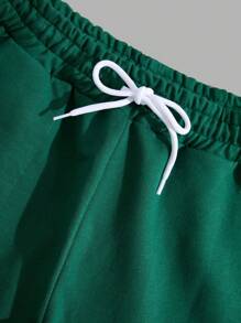 RueChic Men Cottonline Palm Tree Printed Regular Sweatpants - Army Green - View 5