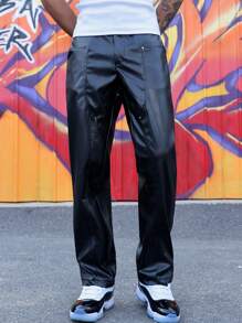 Manfinity EMRG Pantalones de moda casual y sencilla para uso diario de hombres