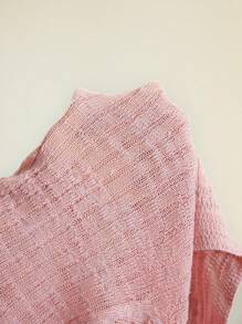 SHEIN LUNE 2pcs/Set Women &Charm Casual Elegant Knit Camisole&Tie-Up Skirt Set,Summer Vacation Beach Outfits,Dresses,Fall Cloth,Pink,Autumn,Sweet,Brunch - Pink - View 8