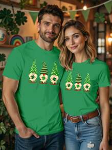 Glamance Maria Clara Maia Women Green T-Shirts Short Sleeve Round Neck Casual Plants,Christmas,Cartoon,Plain Summer Outfits For Women Graphic Tee For Women Going Out