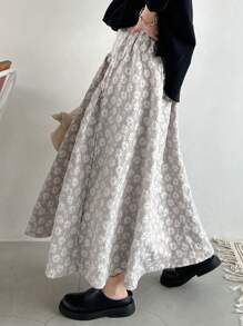 FRIFUL Women's Textured Bubble Fabric A-Line Solid Color Skirt, Suitable For Outdoor Wear In Summer Women Summer Clothes Skirt Women Summer Clothing Woman S Summer Clothes Work Summer Skirt Women Short Skirt Summer - Grey - View 6